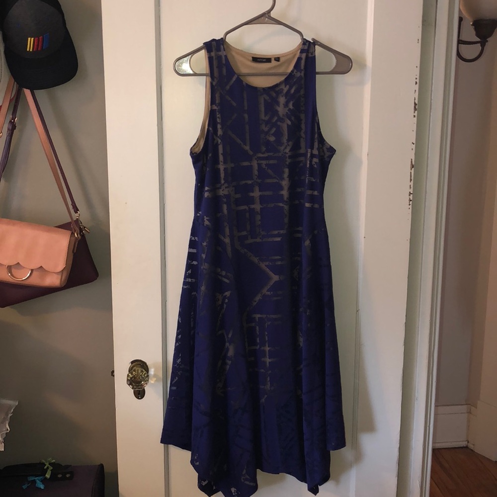 Purple/nude sleeveless dress